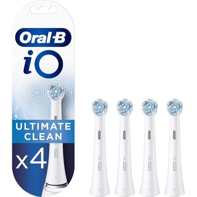 Oral-B iO Ultimate Clean Electric Toothbrush White Head Pack of 4 Counts