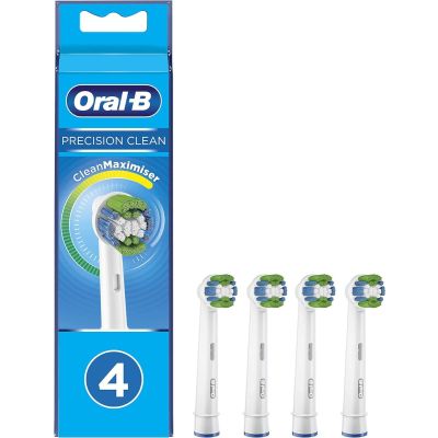 Oral-B Precision Clean Toothbrush Head with CleanMaximiser Technology, Pack of 4 Counts
