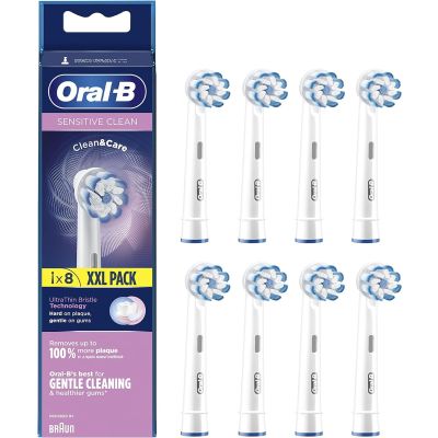Oral-B Clean and Care Sensitive Clean Replacement Toothbrush Head, Pack of 8 Counts