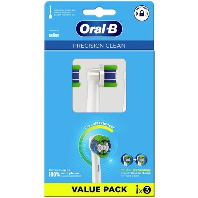 ORAL B Precision Clean Replacement Toothbrush Head - Pack of 3